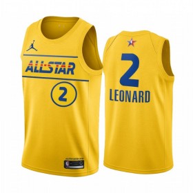 Maillot Basket Homme Los Angeles Clippers Kawhi Leonard 2 2021 All-Star Jordan Brand Gold Swingman